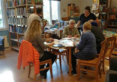 Julbordsplanering på bibblan 15/10 2018. Foto: Nilla Söderqvist